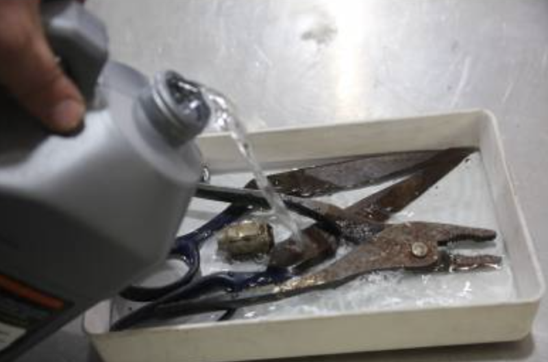 Commercial Rust Remover for Heavy Rust on Pruning Shears