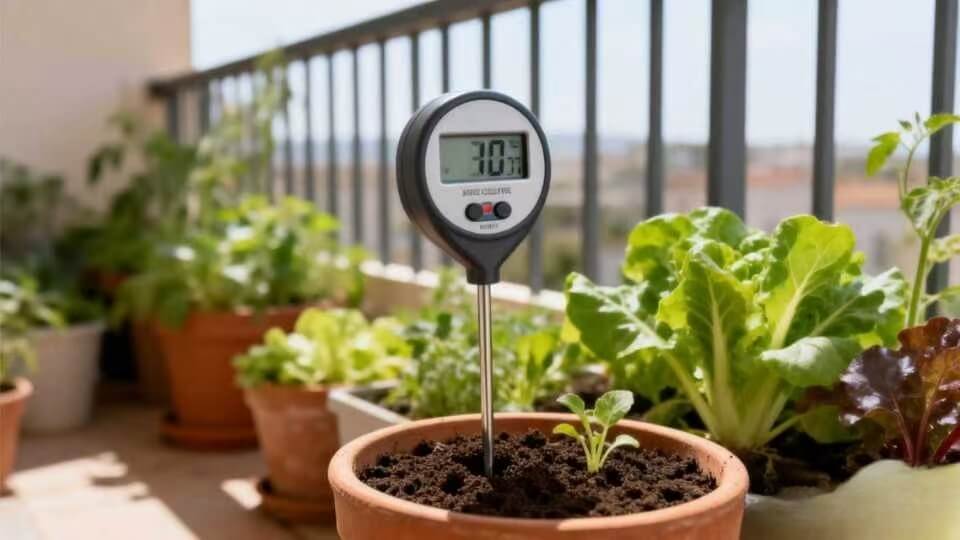 Soil moisture meter for potted vegetable soil
