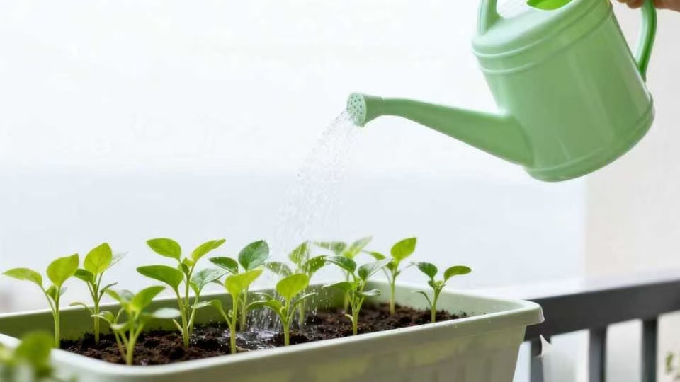 Watering can for beginner container gardening