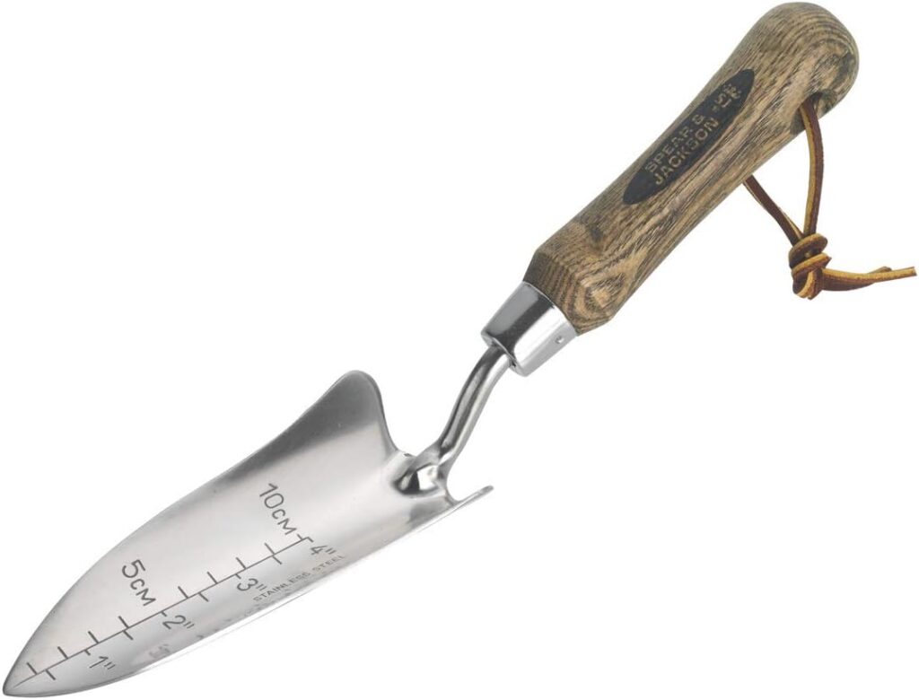 Spear & Jackson stainless steel trowel with soft grip handle