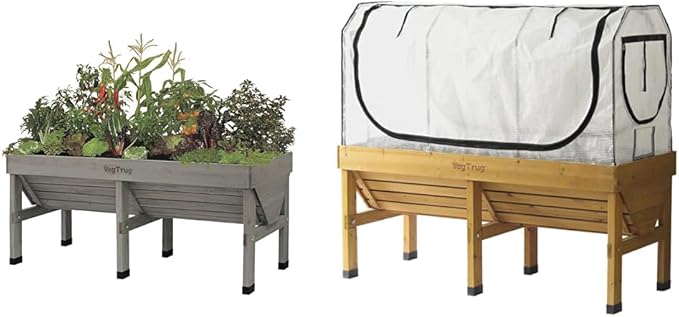 V-shaped raised garden bed designed for easy wheelchair access