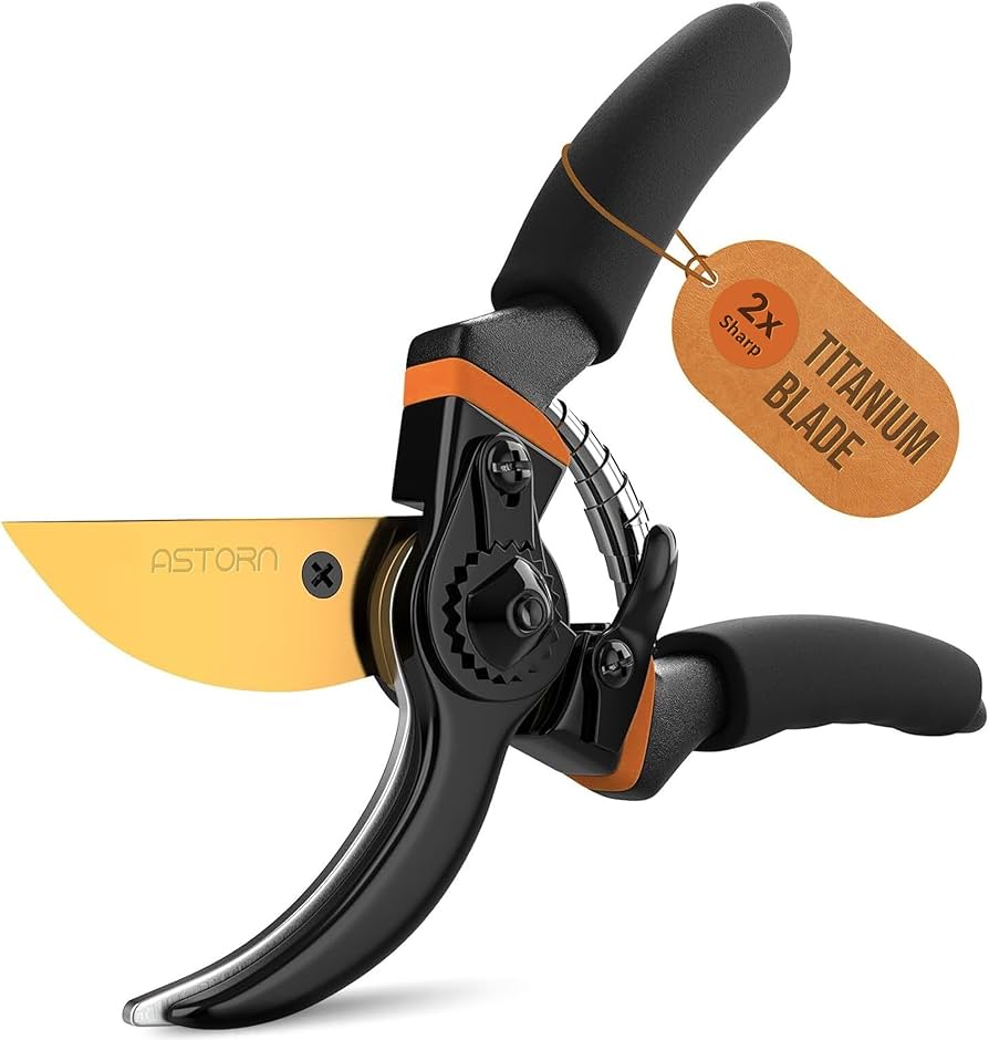 lightweight bypass pruning shears for seniors easy grip control